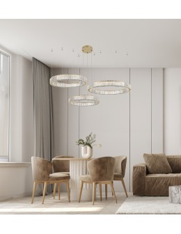 Azzardo SPARK Pendant 40+60+80 DIMM GO Gold Gloss/Transparent 3xLED Dimmable Option AZ5794 - product 2
