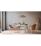 Azzardo FELMAN BEIGE Beżowy 1xLED Wisząca Lampa z Filcu Opcja Ściemniania AZ5899