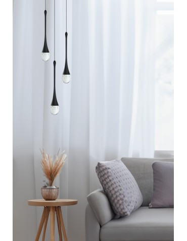 Azzardo DALMA 3 ROUND BK Black Matte/Transparent 3xLED Pendant AZ6009. - product 2