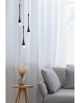 Azzardo DALMA 3 ROUND BK Black Matte/Transparent 3xLED Pendant AZ6009. - product 2