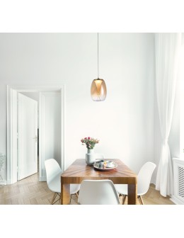 Azzardo PAMELA 27 BRASS Bursztynowy/Mosiądz 1xLED LED wisząca AZ6185 - produkt 2