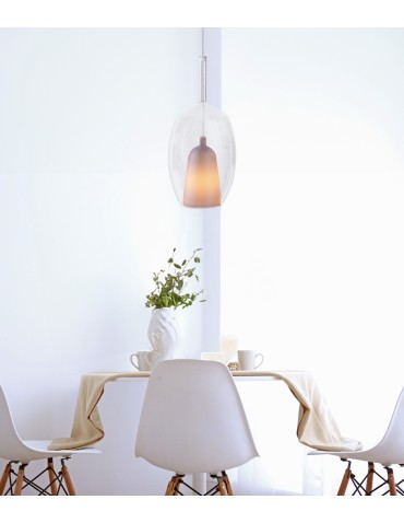 Azzardo GRACE B CLEAR Biały/Transparentny 1xE27 Wisząca AZ6272 - produkt 2