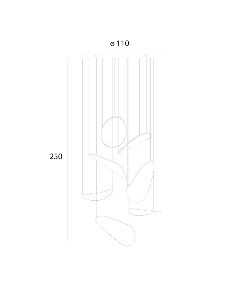Maxlight Lampa Wisząca Empire 121W Chrom P0634D