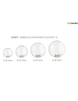 Azzardo BUBBLES Glass Shade Set 10 Transparent AZ5872