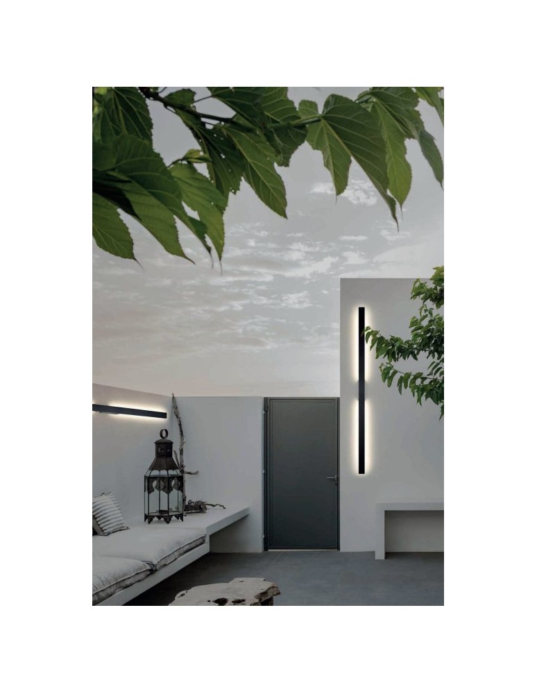 Outdoor wall lamps - Azzardo LENNART 150 IP54 4000K BK Black Mat 1xLED outdoor wall lamp AZ5699. - product kolory-swiatla.pl 2