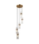 5 point pendant lamps - ITALUX Taraso Pendant 5xE14 40W Gold PND-40760-5-HBR - product 1