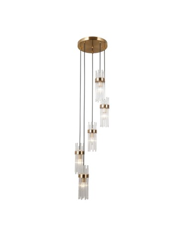 ITALUX Taraso Pendant 5xE14 40W Gold PND-40760-5-HBR