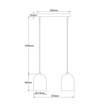 Pendant lamps - Light Prestige Nilo metal pendant lamp black 2xGU10 LP-0110/2L BK - product 5