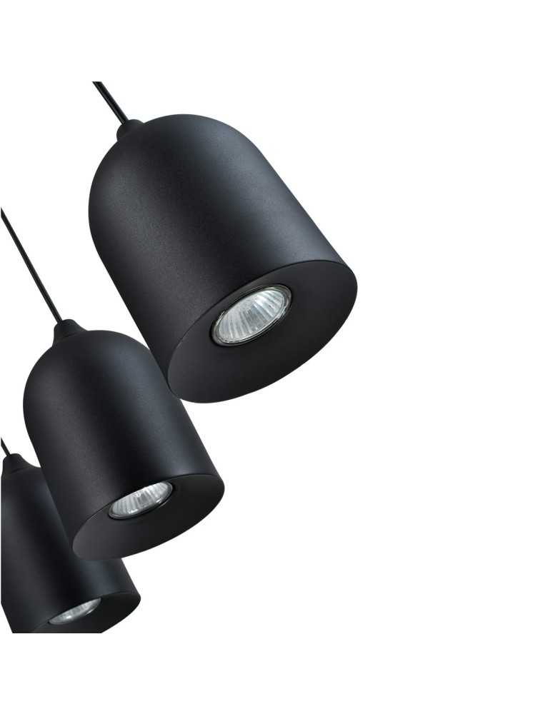 Pendant lamps - Light Prestige Nilo metal pendant lamp black 3xGU10 LP-0110/3L BK - product kolory-swiatla.pl 5