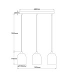 Light Prestige Metalowa lampa wisząca Nilo czarna 3xGU10 LP-0110/3L BK