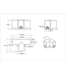 Light Prestige Łącznik T elektryczny do oświetlenia modułowego Geometric System New LP-0209 łącznik T