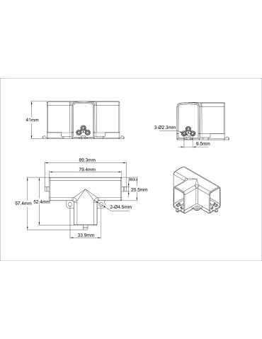 Light Prestige Łącznik T elektryczny do oświetlenia modułowego Geometric System New LP-0209 łącznik T - produkt 2