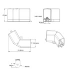Light Prestige Łącznik L 120 elektryczny do oświetlenia modułowego Geometric System New LP-0209 łącznik L120