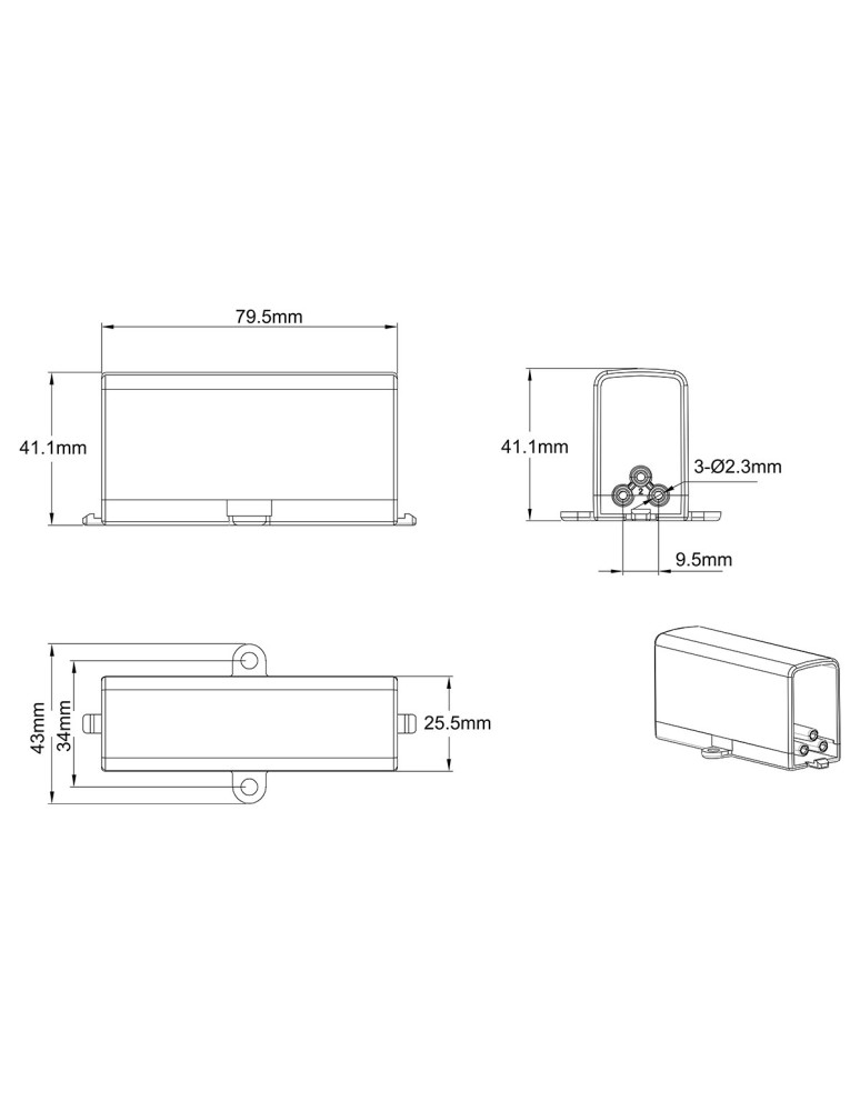 LED light lines - Light Prestige Switch I mechanical for modular lighting Geometric System New LP-0209 Switch I empty - product kolory-swiatla.pl 2