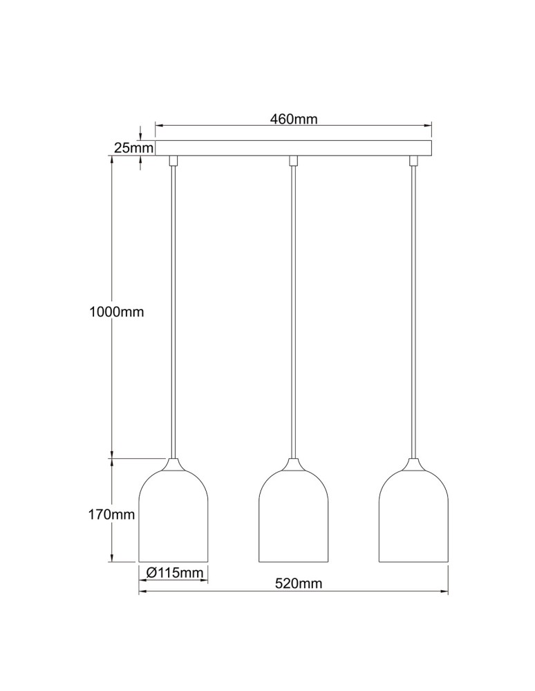 Pendant lamps - Light Prestige Nilo gold 3xGU10 LP-0110/3L GD metal pendant lamp. - product kolory-swiatla.pl 4