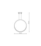 Pendant lamps - Light Prestige Mirror L pendant lamp white IP44 LED CCT LP-999/1P L WH CCT - product 6