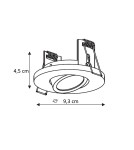 Flush-mounted hermetic lamps - Light Prestige Lagos IP65 chrome 1xGU10 LP-4425/1RM CH flush-mounted movable eyelet. - product 2