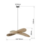 Pendant lamps - Light Prestige Raya natural rattan pendant lamp 1xE27 LP-2704/1P NT - product 6