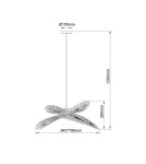 Light Prestige Rattanowa lampa wisząca Raya naturalna 1xE27 LP-2704/1P NT