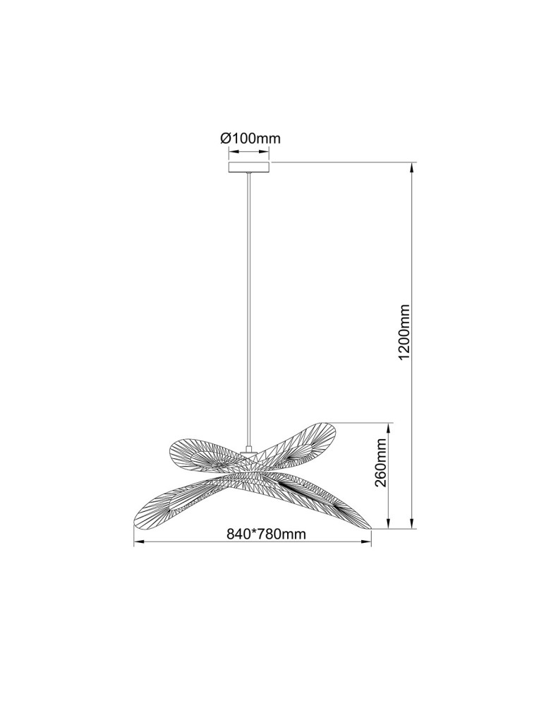 Pendant lamps - Light Prestige Raya natural rattan pendant lamp 1xE27 LP-2704/1P NT - product kolory-swiatla.pl 7