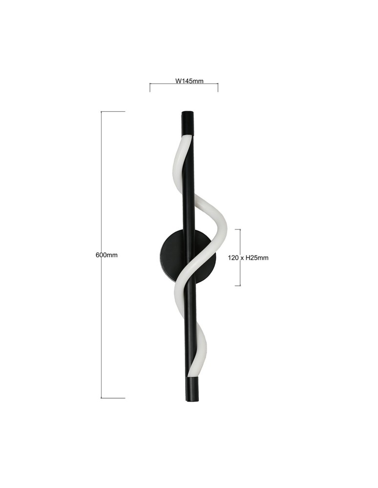 Wall lamps - Light Prestige Wall lamp Meleca black LED CCT LP-2345/1W BK - product kolory-swiatla.pl 5