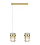 Light Prestige Lampa wisząca Vetro złota 2xE14 LP-2910/2L GD