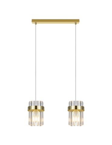Light Prestige Lampa wisząca Vetro złota 2xE14 LP-2910/2L GD