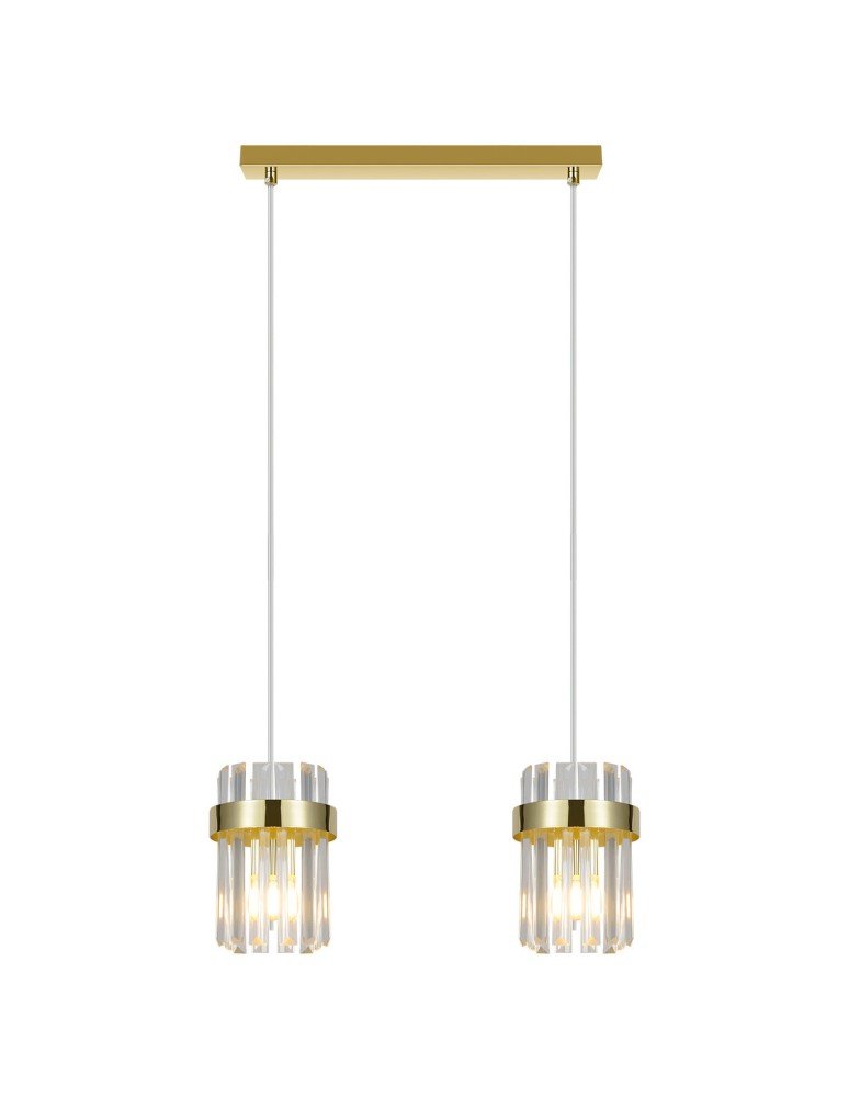 Pendant lamps - Light Prestige Vetro gold pendant lamp 2xE14 LP-2910/2L GD - product kolory-swiatla.pl 1