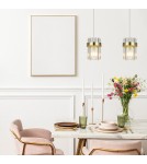 Light Prestige Lampa wisząca Vetro złota 2xE14 LP-2910/2L GD