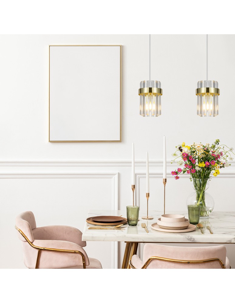 Pendant lamps - Light Prestige Vetro gold pendant lamp 2xE14 LP-2910/2L GD - product kolory-swiatla.pl 2