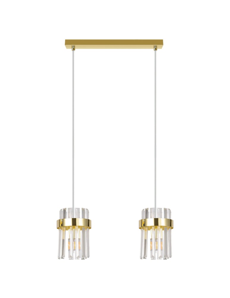Pendant lamps - Light Prestige Vetro gold pendant lamp 2xE14 LP-2910/2L GD - product kolory-swiatla.pl 3