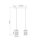 Pendant lamps - Light Prestige Vetro gold pendant lamp 2xE14 LP-2910/2L GD - product 5