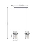 Light Prestige Lampa wisząca Vetro chrom 2xE14 LP-2910/2L CH
