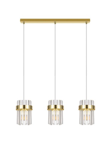 Light Prestige Lampa wisząca Vetro złota 3xE14 LP-2910/3L GD