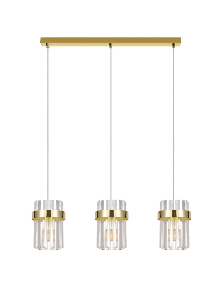 Pendant lamps - Light Prestige Vetro gold pendant lamp 3xE14 LP-2910/3L GD - product kolory-swiatla.pl 1