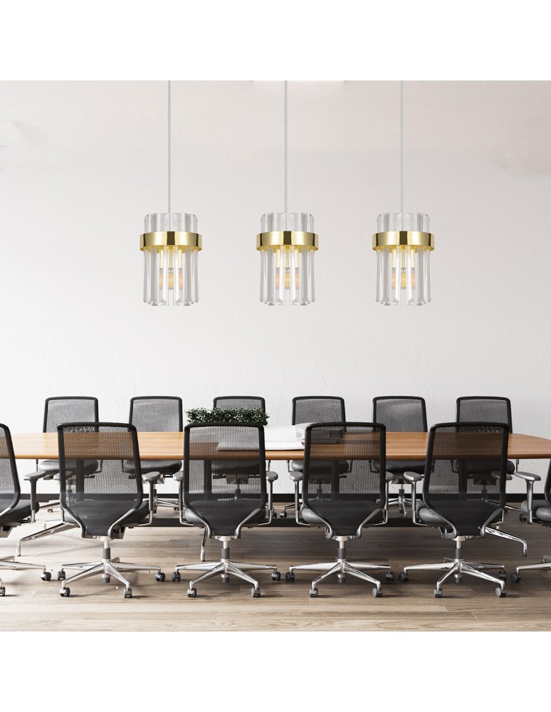 Pendant lamps - Light Prestige Vetro gold pendant lamp 3xE14 LP-2910/3L GD - product kolory-swiatla.pl 2