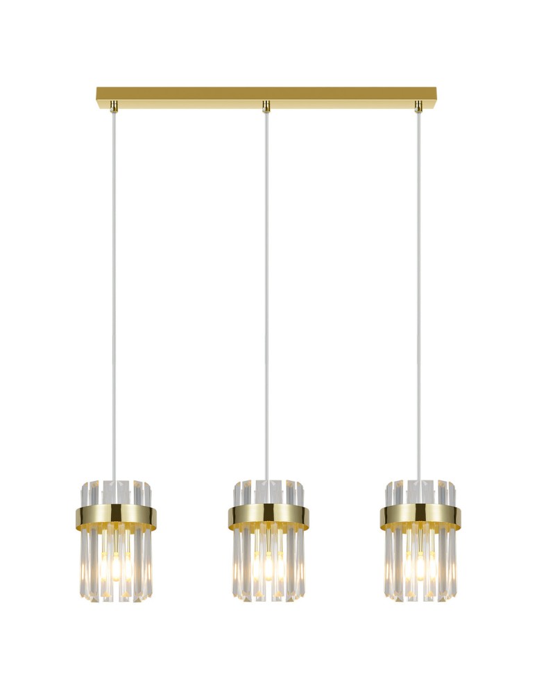 Pendant lamps - Light Prestige Vetro gold pendant lamp 3xE14 LP-2910/3L GD - product kolory-swiatla.pl 3