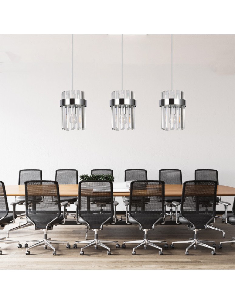 Pendant lamps - Light Prestige Vetro chrome pendant lamp 3xE14 LP-2910/3L CH - product kolory-swiatla.pl 2