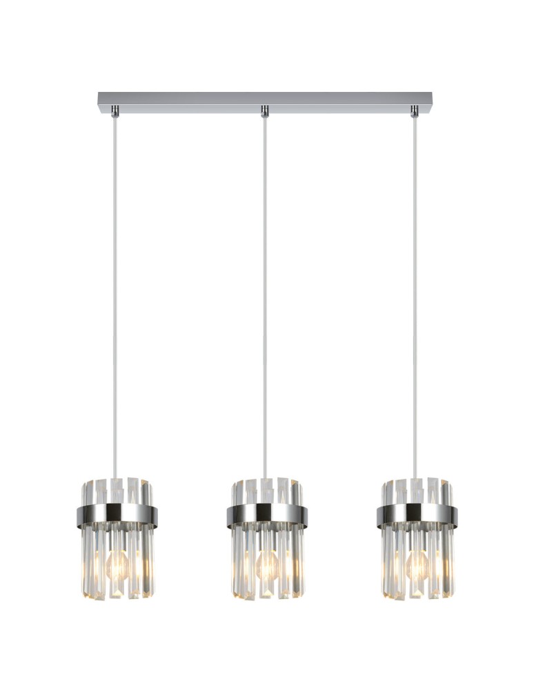 Pendant lamps - Light Prestige Vetro chrome pendant lamp 3xE14 LP-2910/3L CH - product kolory-swiatla.pl 3