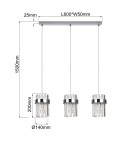 Pendant lamps - Light Prestige Vetro chrome pendant lamp 3xE14 LP-2910/3L CH - product 4