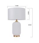 Table lamps with lampshade - Light Prestige Tamiza 65 cm table lamp white 1xE27 LP-1515/1T big white - product 4