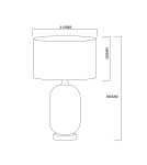 Table lamps with lampshade - Light Prestige Tamiza 65 cm table lamp white 1xE27 LP-1515/1T big white - product 5