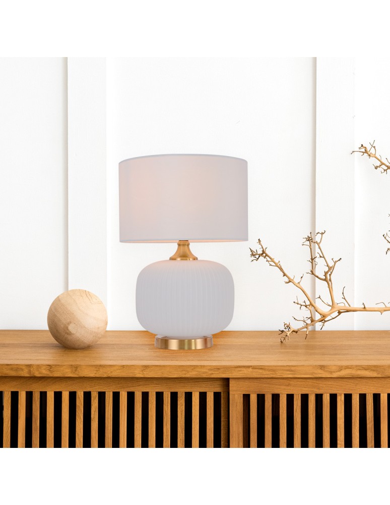 Table lamps with lampshade - Light Prestige Tamiza 48 cm table lamp white 1xE27 LP-1515/1T small white - product kolory-swiatla.pl 2