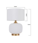 Table lamps with lampshade - Light Prestige Tamiza 48 cm table lamp white 1xE27 LP-1515/1T small white - product 4