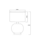 Table lamps with lampshade - Light Prestige Tamiza 48 cm table lamp white 1xE27 LP-1515/1T small white - product 5