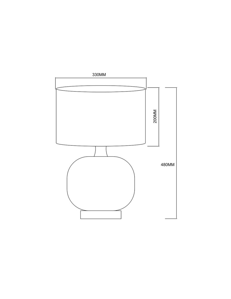 Light Prestige Lampa stołowa Tamiza 48 cm biała 1xE27 LP-1515/1T small white