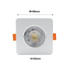 LED flush-mounted lamps - Light Prestige Mobile Square Flush Mounted Plus White LED CCT LP-1506/1RS WH Square. - product 4