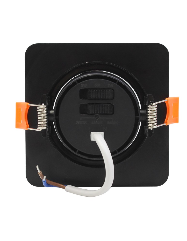 Light Prestige Ruchome kwadratowe oczko podtynkowe Plus czarne LED CCT LP-1506/1RS BK Square