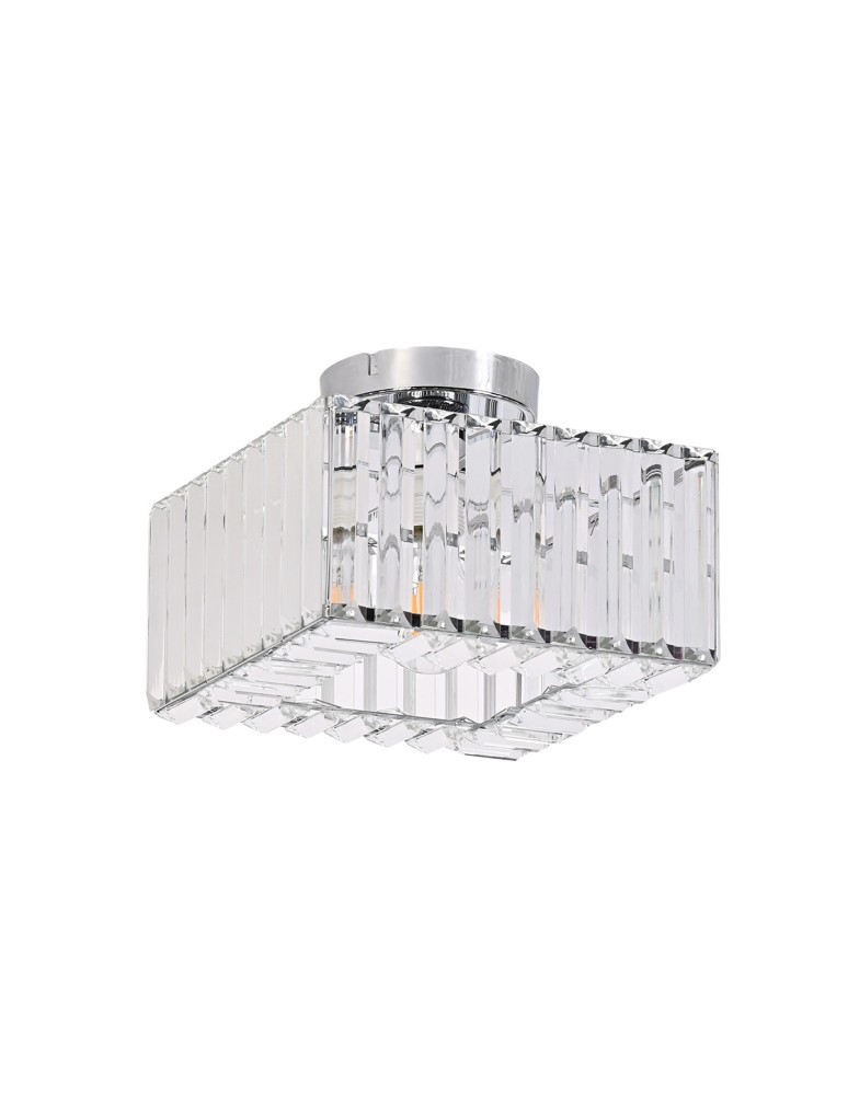 Light Prestige Kwadratowy plafon Vetro chrom 1xE27 LP-2910/1C CH square
