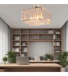 Ceiling lamps with crystals - Light Prestige Vetro square plafond chrome 1xE27 LP-2910/1C CH square - product 3